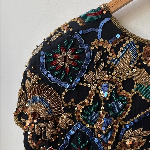 Oleg Cassini Vintage Beaded Top - Picture 5 of 15